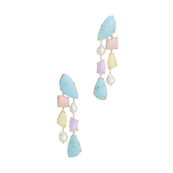 Lele Sadoughi Pebble Chandelier Clip-On Earrings - Picture 1 of 7